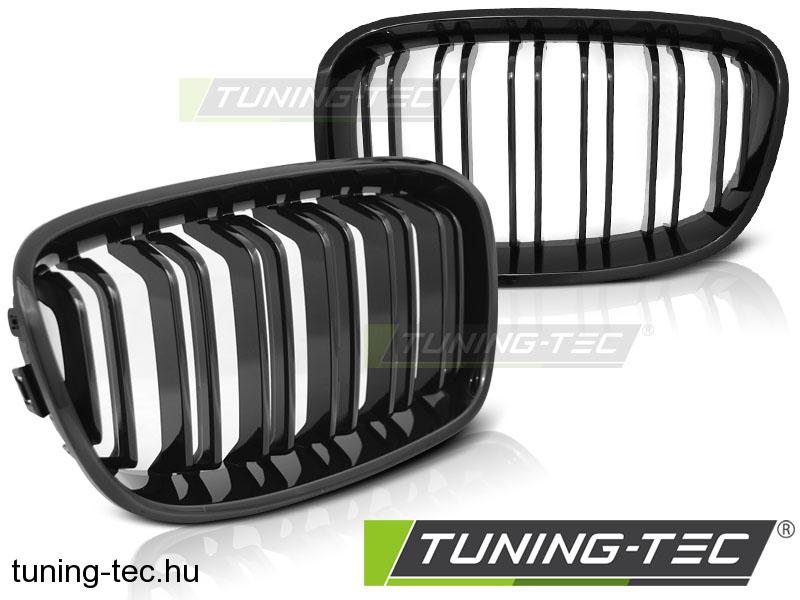 BMW F20 F21 11-12.14 FÉNYES FEKETE DOUBLE BAR M-LOOK Tuning-Tec Hűtőrács