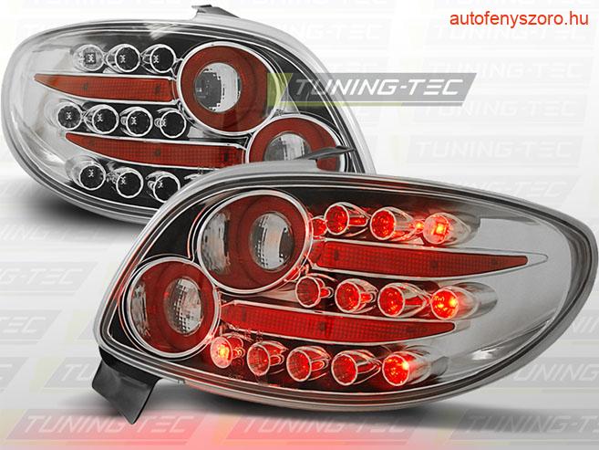 PEUGEOT 206 10.98- CHROME LED  Tuning-Tec Hátsó Lámpa