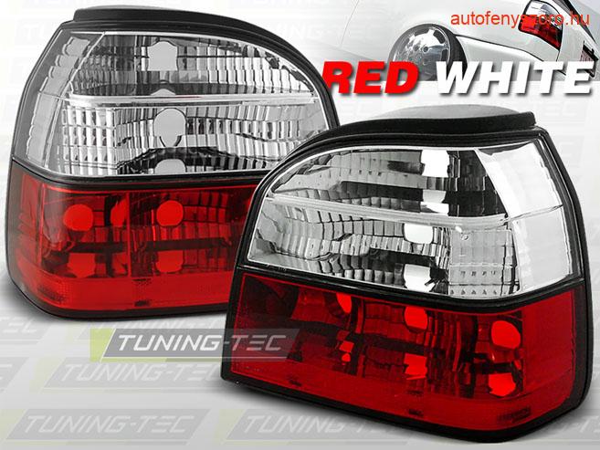 VW GOLF 3 09.91-08.97 RED WHITE  Tuning-Tec Hátsó Lámpa