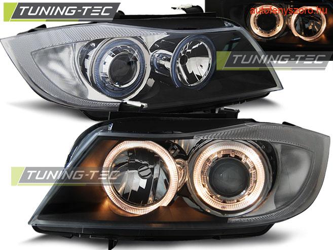 BMW E90/E91 03.05-08.08 ANGEL EYES BLACK  Tuning-Tec Fényszóró