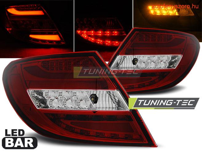 MERCEDES C-KLASA W204 SEDAN 07-10 RED WHITE LED BAR Tuning-Tec Hátsó Lámpa