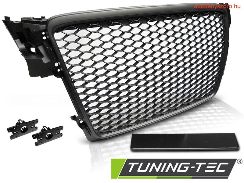 AUDI A4 B8 08-11 MATT FEKETE RS-STYLE Tuning-Tec Hűtőrács 