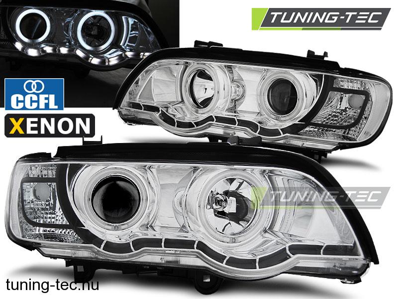 BMW X5 E53 09.99-10.03 ANGEL EYES CHROME XENON/CCFL Tuning-Tec Fényszóró