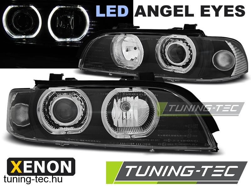 BMW E39 09.95-06.03 ANGEL EYES LED D2S/H7 BLACK Tuning-Tec Fényszóró