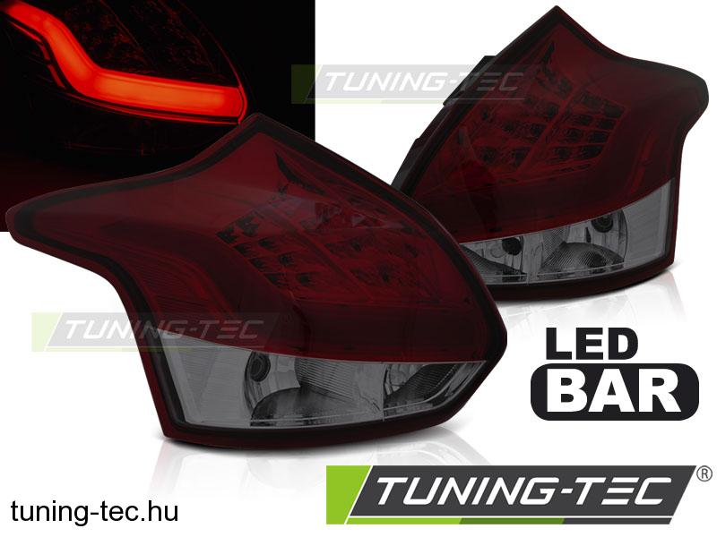 FORD FOCUS 3 11-10.14 HATCHBACK RED SMOKE LED BAR Tuning-Tec Hátsó Lámpa