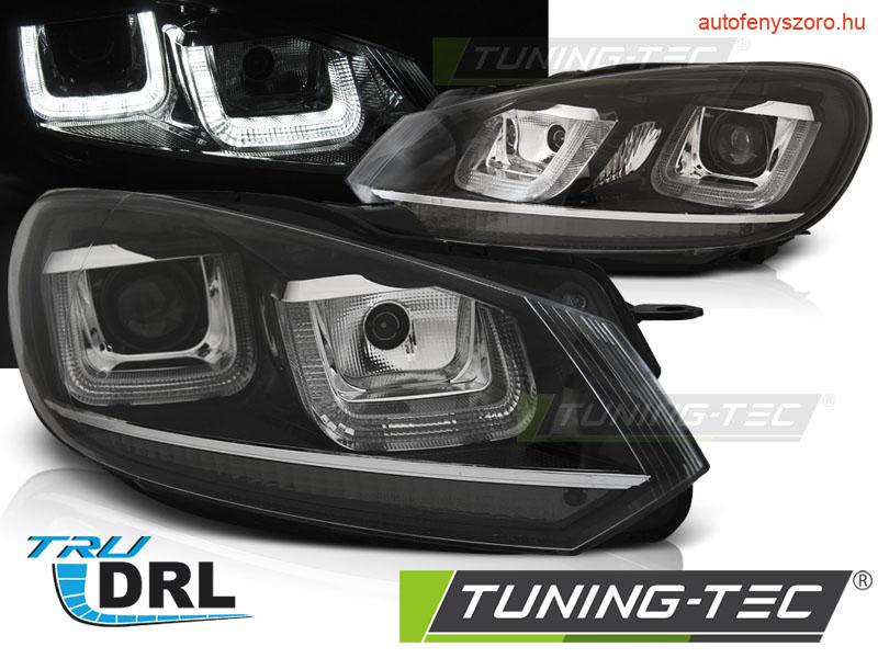 VW GOLF 6 08-12 U-TYPE BLACK CHROME LINE DRL Tuning-Tec Fényszóró