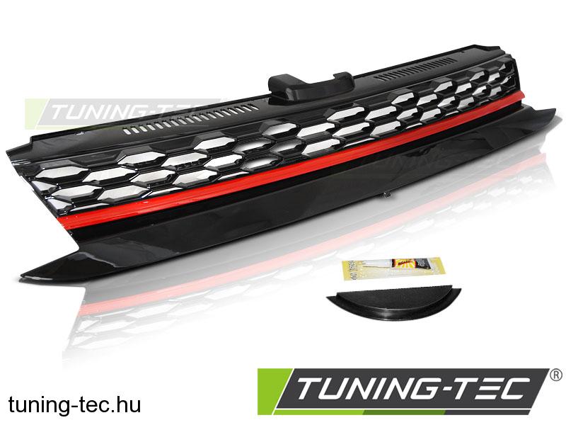 VW GOLF 7 17- GTI STYLE RED Tuning-Tec Hűtőrács