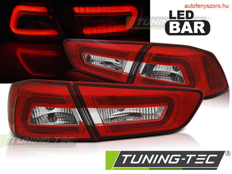 MITSUBISHI LANCER 8 SEDAN 08-11 RED WHITE LED BAR Tuning-Tec Hátsó Lámpa