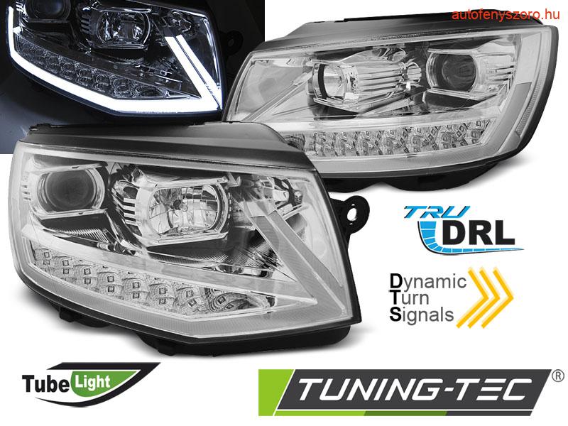 VW T6 15- CHROME TUBE LIGHT LED SEQ DRL Tuning-Tec Fényszóró