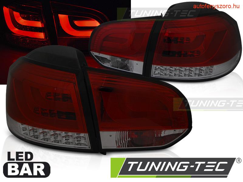 VW GOLF 6 10.08-12 RED SMOKE LED BAR Tuning-Tec Hátsó Lámpa