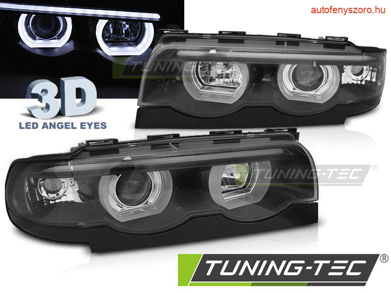 BMW E38 94-01 3D ANGEL EYES LED BLACK Tuning-Tec Fényszóró