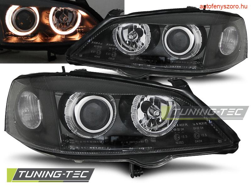 OPEL ASTRA G 09.97-02.04 ANGEL EYES BLACK Tuning-Tec Fényszóró