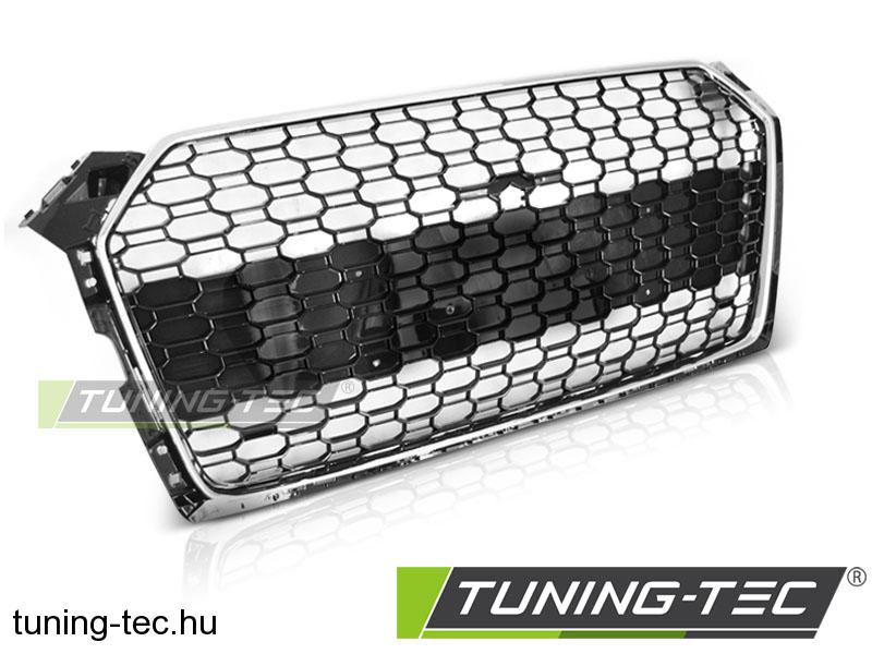 AUDI A5 18- RS5 STYLE CHROME GLOSSY BLACK Tuning-Tec Hűtőrács