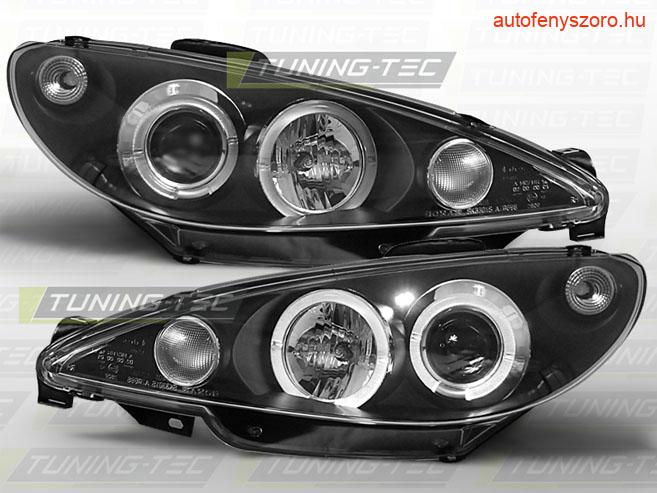 PEUGEOT 206 02- ANGEL EYES BLACK Tuning-Tec Fényszóró