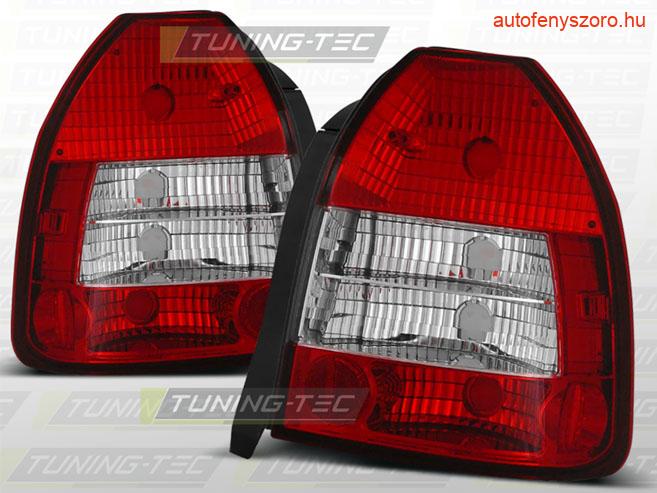 HONDA CIVIC 09.95-02.01 3D RED WHITE  Tuning-Tec Hátsó Lámpa